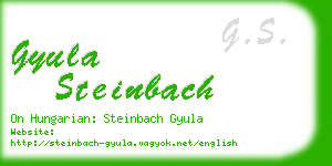 gyula steinbach business card